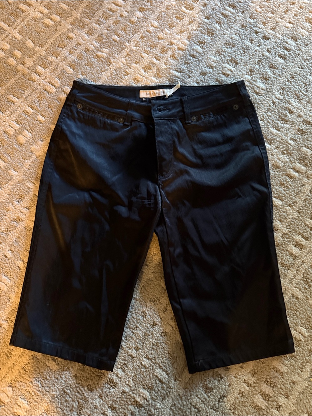 See by Chloe Black Knee-Length Shorts